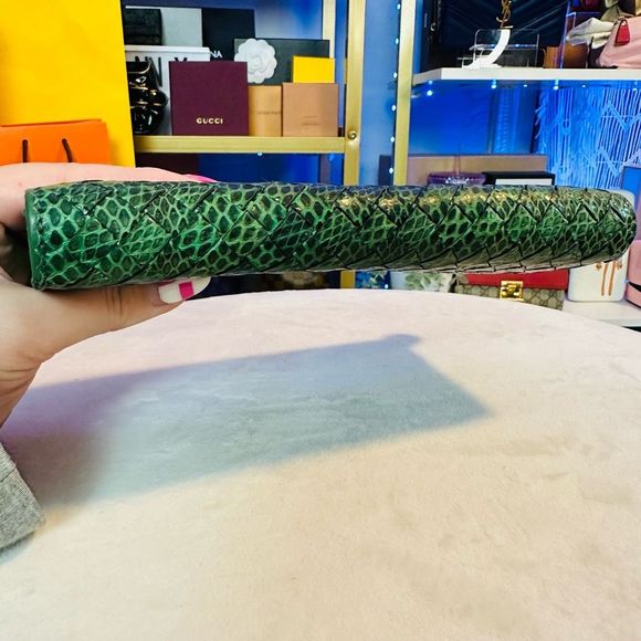 Bottega Veneta Ayers Snakeskin Leather Wallet - Picture 5 of 13